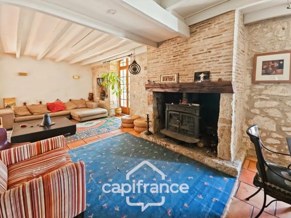 Domaine de charme, 1.7 hectares, 470 m² habitable, 20 couchages, roulotte, piscine, parc avec arbres centenaires