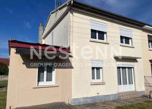 MAISON A VENDRE A TERGNIER (02700) - 6 PIECES - 4 CHAMBRES - SUR TERRAIN DE 600 M² - GARAGE
