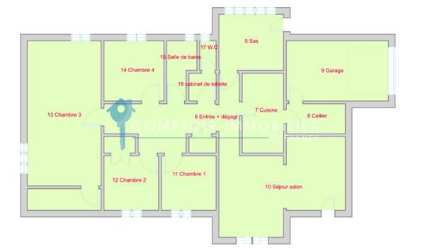 Villa 6 pièce(s) 4 chambre(s) 122 m²