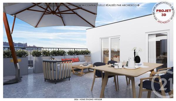 Appartement F4 à vendre  4 pièces - 90 m2 VILLEURBANNE - 69