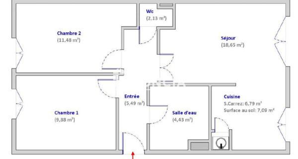 À vendre Appartement 3 pièces 59 m² - La Courneuve 93120