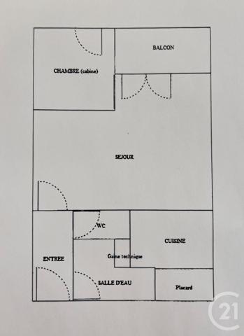 Appartement T2 à vendre  2 pièces - 25,29 m2 ST HILAIRE DE RIEZ - 85