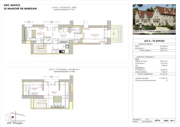 Appartement à vendre |  Mimizan |  3 pièces | 61 m²