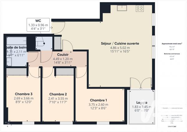 Appartement à vendre 4 pièces 76,17 m² Chevilly-Larue