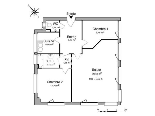 Location Appartement 4 pièces 72.83 m² - 47 RUE DE PARIS Thionville 57100