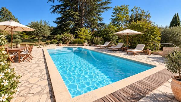 PROPRIETE FORCALQUIER VILLA DEPENDANCE PISCINE HANGAR JARDIN