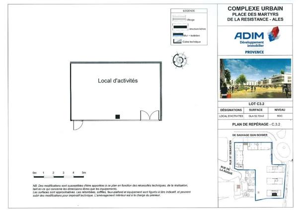 à vendre  1800 m 2   ALES  - 30