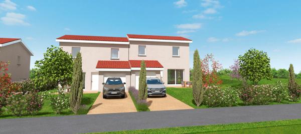 VENISSIEUX -LIMITE ST FONS maison RT2020 avec jardin place de parking et possibilité Garage