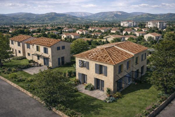 Villa contemporaine 4 pièces 3 chambres, jardin, garage et 2 places de parking