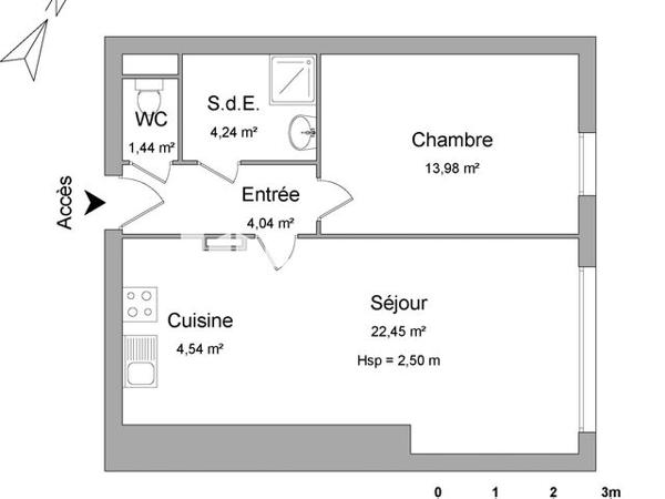 Location Appartement 2 pièces 50.7 m² - 3 RUE JEAN WALTER BAT ASTER Lille 59000