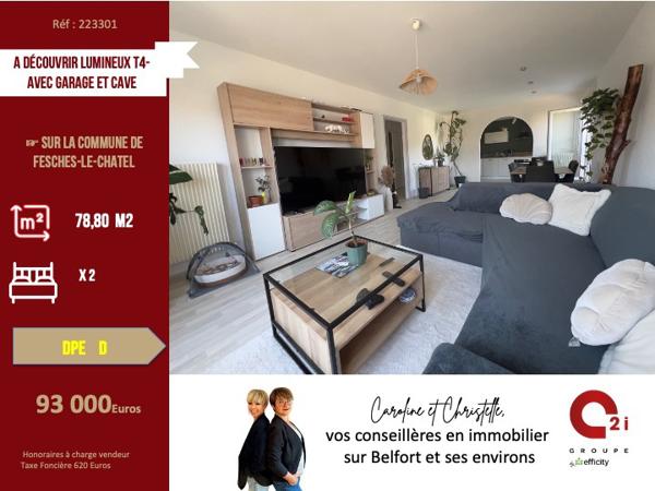 Appartement
         4 pièces
        - 79 m² 93 000 € *