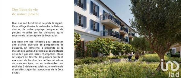 Appartement 2 pièces de 46 m² à Roquefort-les-Pins (06330)