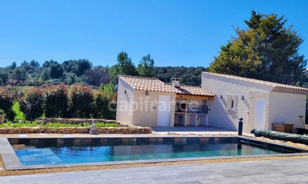 POUSSAN(34), À VENDRE MAISON 4 FACES, P6, SURFACE 140 m2, TERRAIN 922 m2, PISCINE, GARAGE, VUE DÉGAGÉE, SECTEUR CALME.