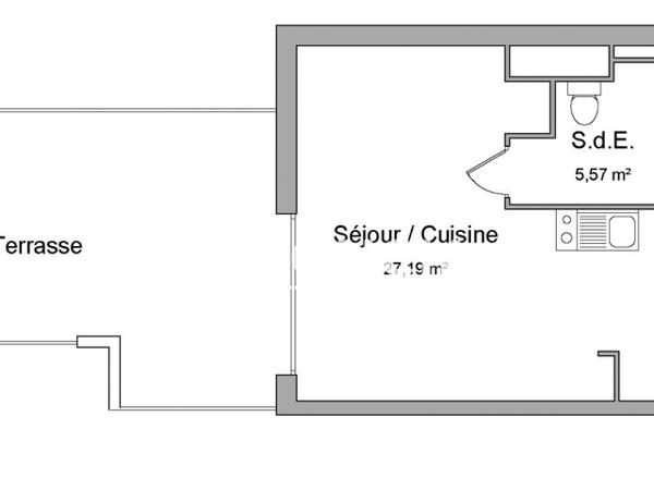 Location Studio meublé 32.76 m² - 29 ALLEE DU COUT Anglet 64600