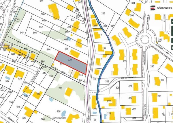Terrain à bâtir de 1172 m2