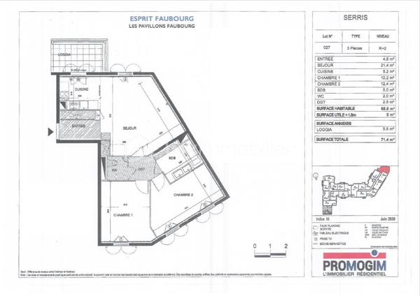 Appartement de 65,60 m²