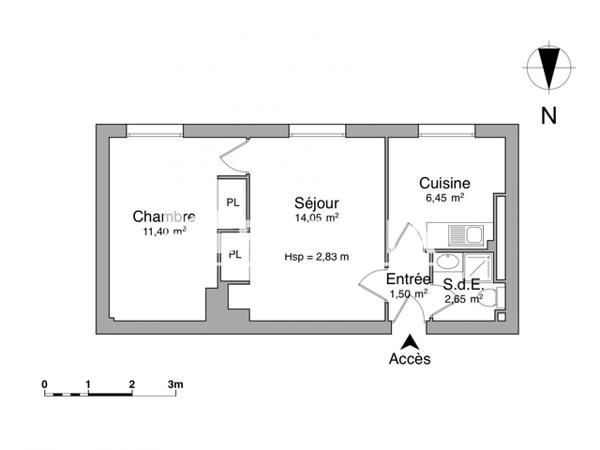 Location Appartement 2 pièces 36.05 m² - 34 PLACE DU VIEUX MARCHE Le Havre 76600