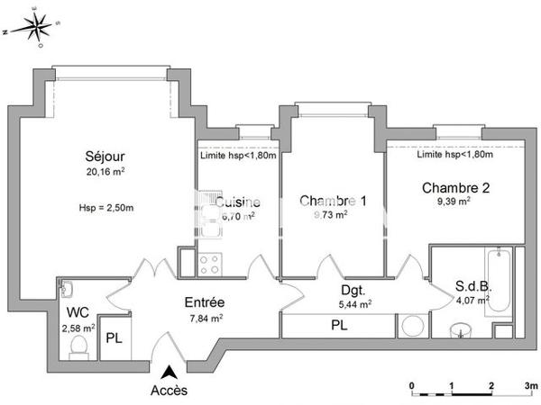 Location Appartement 3 pièces 65.91 m² - RESIDENCE CLAUDIA Antony 92160
