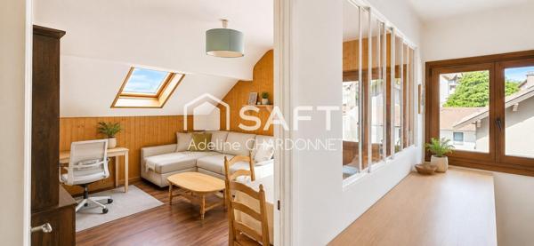 Appartement T2 rénové 54 m² habitables / 33 m² Carrez – Dernier étage – Quartier des Romains – Annecy