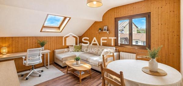 Appartement T2 rénové 54 m² habitables / 33 m² Carrez – Dernier étage – Quartier des Romains – Annecy
