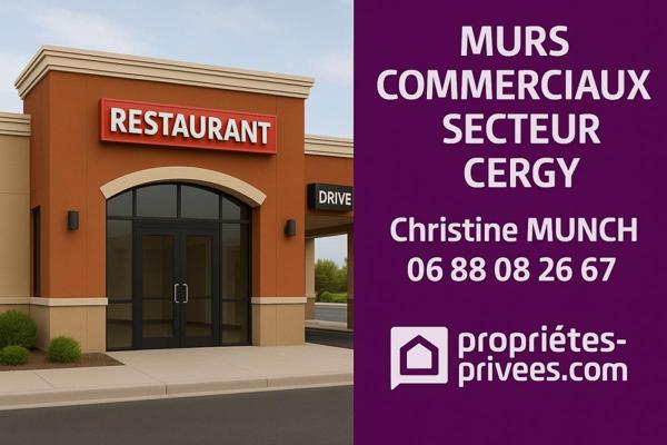 À VENDRE - MURS COMMERCIAUX - CERGY-PONTOISE - MURS 370 M² / PARCELLE 1960M2