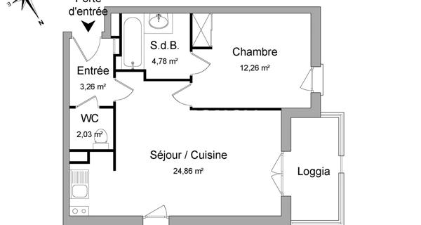 Location Appartement 2 pièces 47.19 m² - Saint-laurent-de-la-salanque 66250