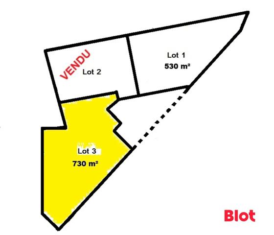 Terrain 730m²