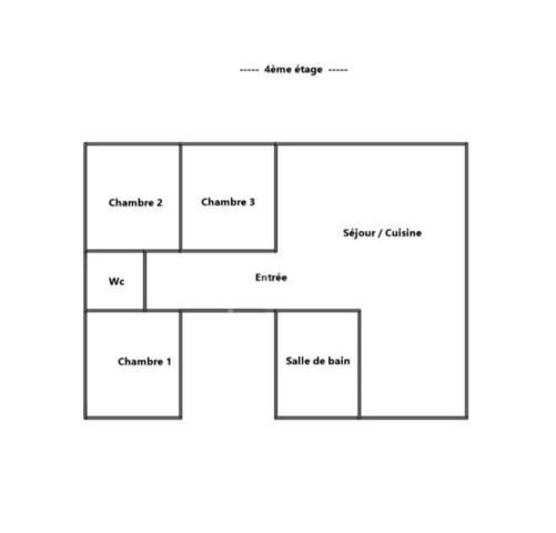 BREST (29) St Martin - Appartement - 80 m² avec balcon-terrasse - 3 chambres - Dernier étage