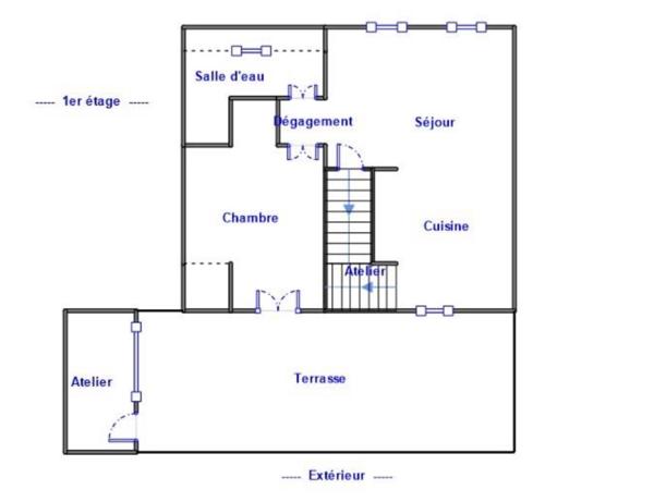 maison de ville triplex avec terrasse