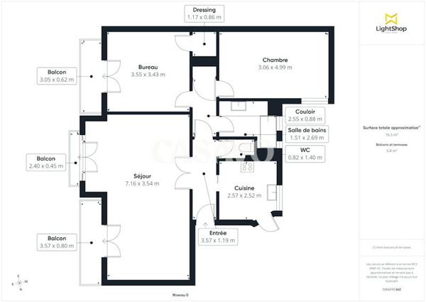 Vente Appartement 4 pièces de 76m² - 75016 Paris