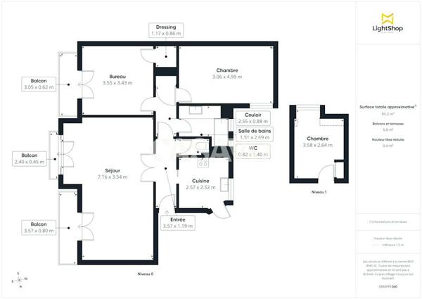 Vente Appartement 4 pièces de 76m² - 75016 Paris