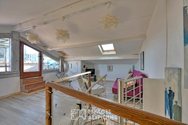 Maison de ville avec terrasse tropézienne de 30 m² et vue mer