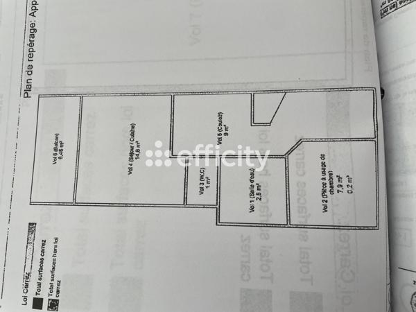 Appartement 2 pièces - 35 m² Exclusivité efficity