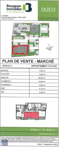 Appartement à louer 3 pièces 68.02m² Fleury-sur-Orne (14123)