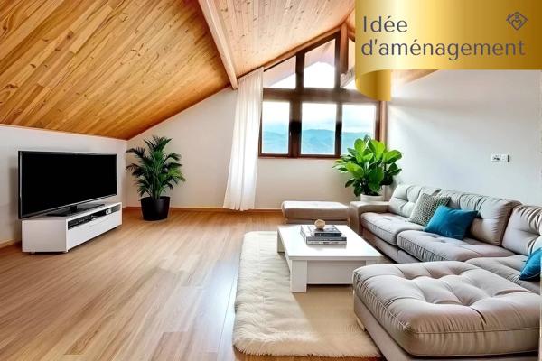 T4 – DERNIER ÉTAGE lumineux et plein de charme à MARIGNIER