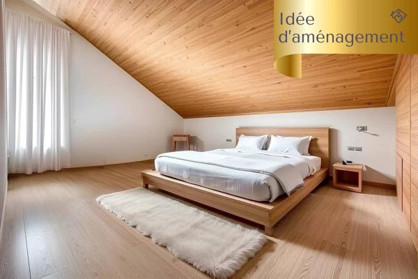 T4 – DERNIER ÉTAGE lumineux et plein de charme à MARIGNIER
