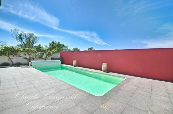 MARSILLY, Villa contemporaine de plain-pied, 4 chambres, avec piscine, sans vis à vis, à deux pas de l’océan