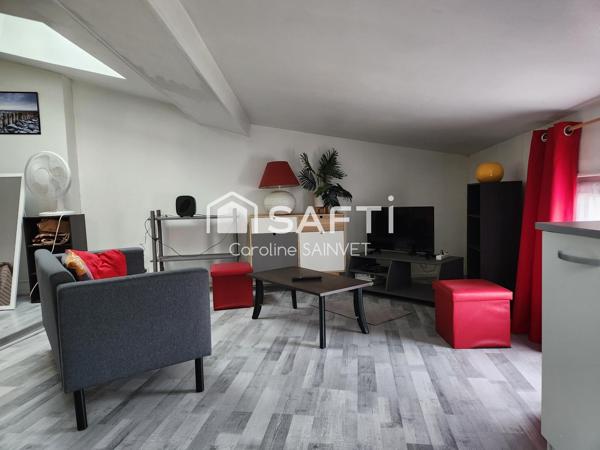 Joli appartement meublé mansardé, lumineux et soigné