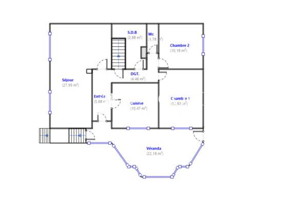Maison
                                                                                                                                                                                                                                                                                                                        4 pièce(s)                                                                                                                                                                                                          2 chambre(s)                                                                                                                                                                                                          100  m²