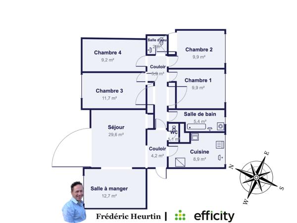 Appartement
         6 pièces
        - 105 m² 164 900 € *