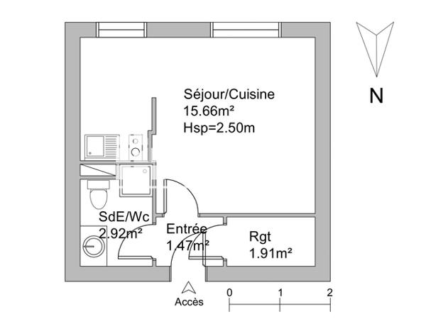 Location Studio 21.96 m² - 8 RUE MAURICE ROLLINAT BAT E Limoges 87000