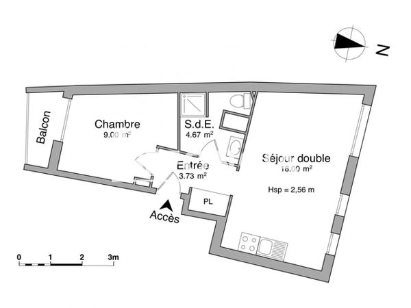 Location Appartement 2 pièces 35.4 m² - 5 IMPASSE DU LUXEMBOURG Nimes 30000