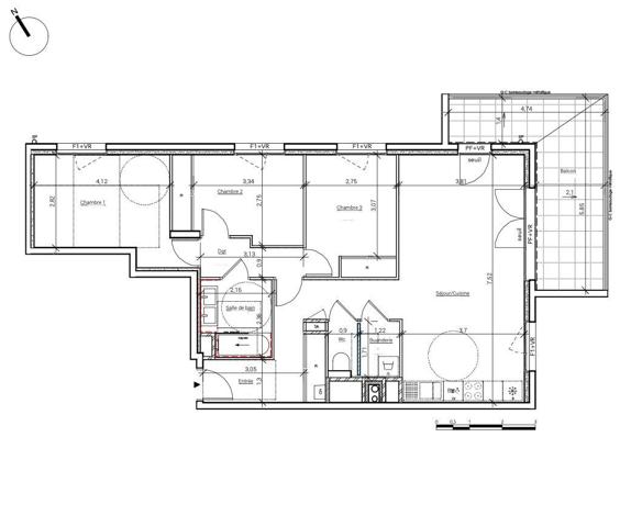 Appartement à vendre 4 pièces 84 m² Crolles