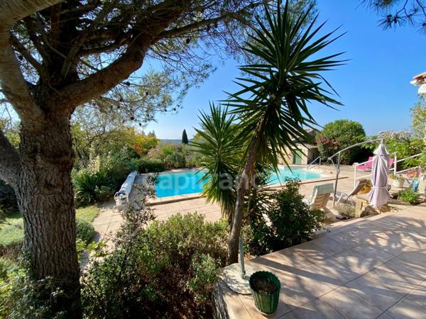 À vendre – Propriété avec vue panoramique et dépendance en pierre, à 5 min d’Uzès