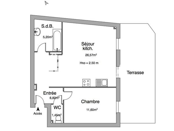 Location Appartement 2 pièces 51.64 m² - 4 RUE DE LA TUILERIES Nancy 54000