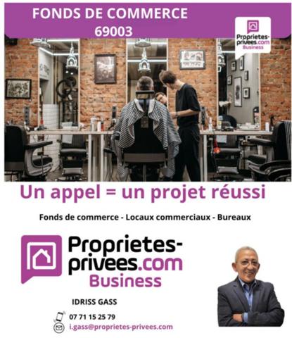 EXCLUSIVITE  LYON 69003 - FONDS DE COMMERCE   SALON DE COIFFURE