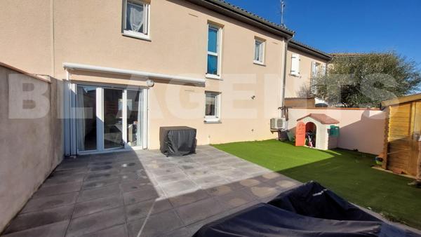 À Cugnaux, maison mitoyenne 4 chambres – 100m² + terrasse 25m²