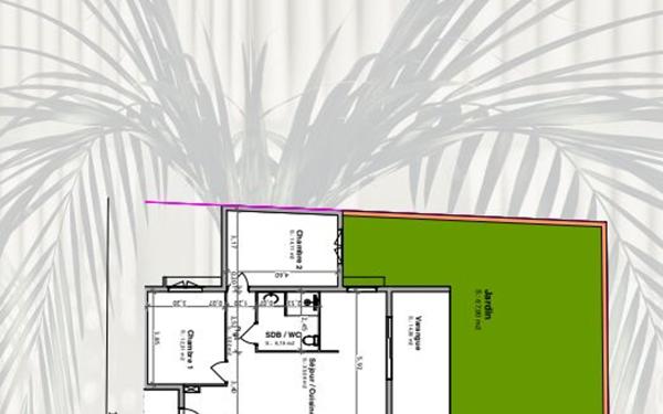 Appartement à vendre    3 pièces • 68,69 m2 L'Étang-Salé