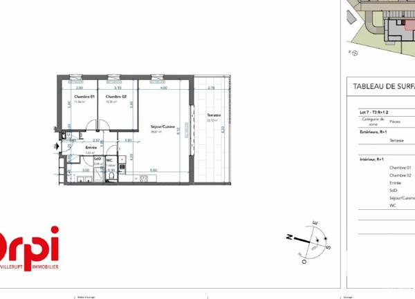 Appartement à vendre    3 pièces • 77,13 m2 Haucourt-Moulaine