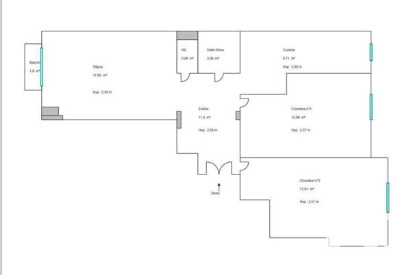 Appartement à vendre 3 pièces 72,09 m² Suresnes